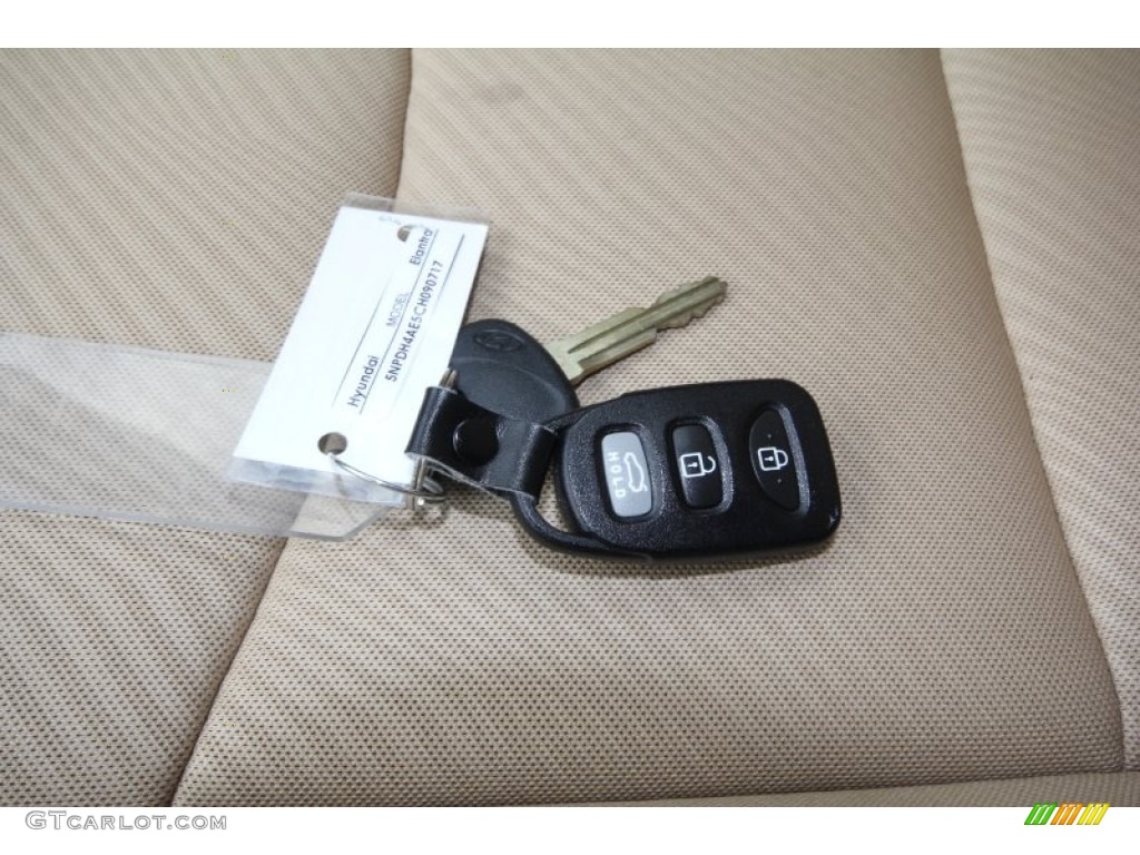 2012 Elantra GLS - Shimmering White / Beige photo #41