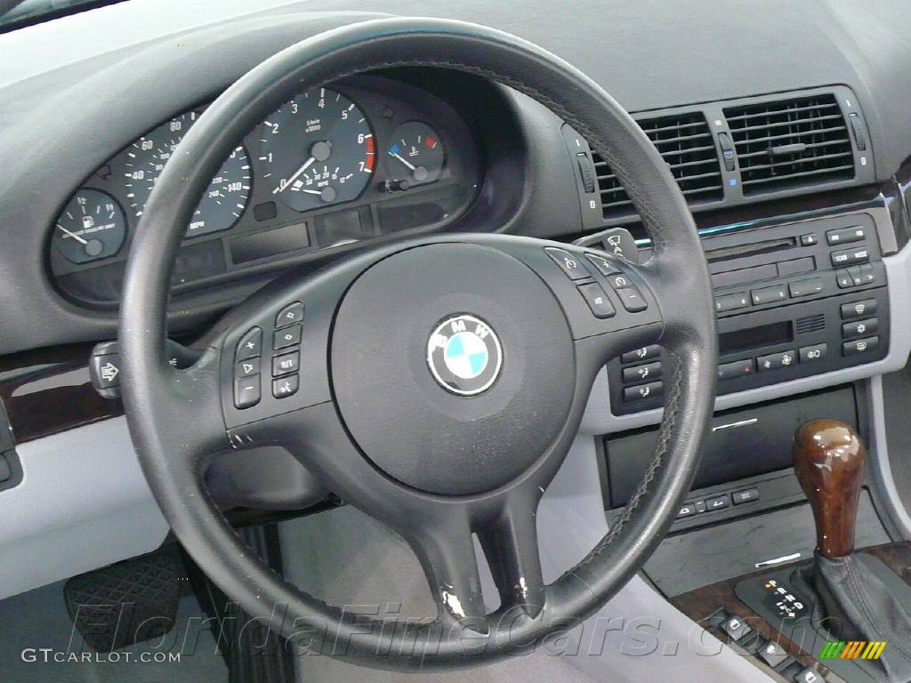 2002 3 Series 325i Convertible - Steel Grey Metallic / Grey photo #16