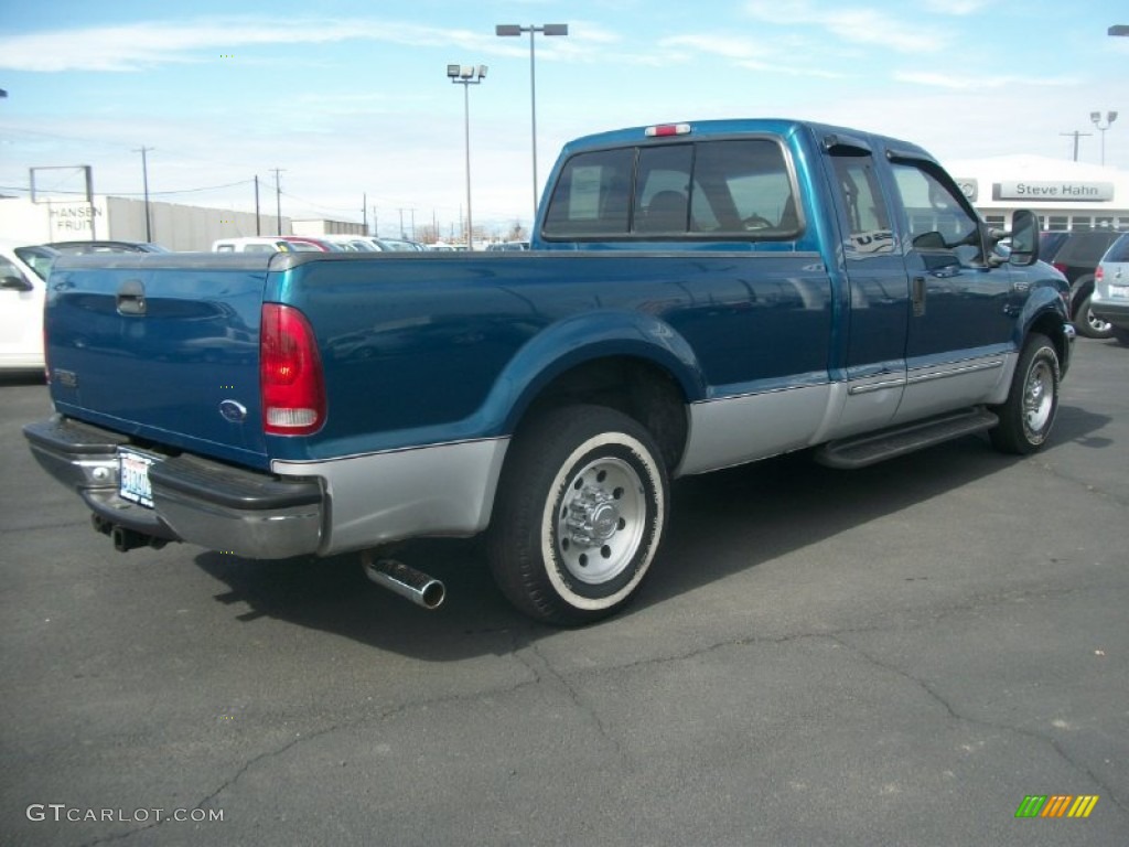 2000 F250 Super Duty XLT Extended Cab - Island Blue Metallic / Medium Graphite photo #2