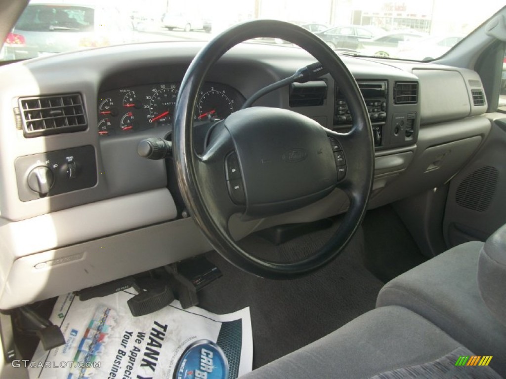 2000 F250 Super Duty XLT Extended Cab - Island Blue Metallic / Medium Graphite photo #7