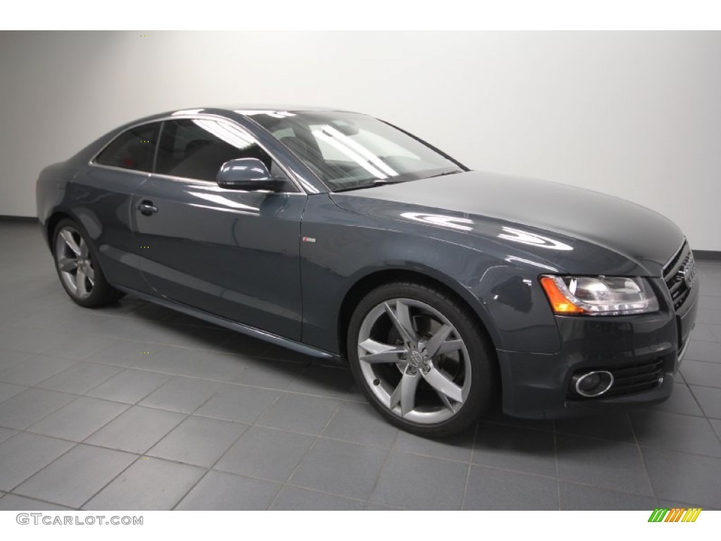2009 A5 3.2 quattro Coupe - Meteor Grey Pearl / Black photo #1