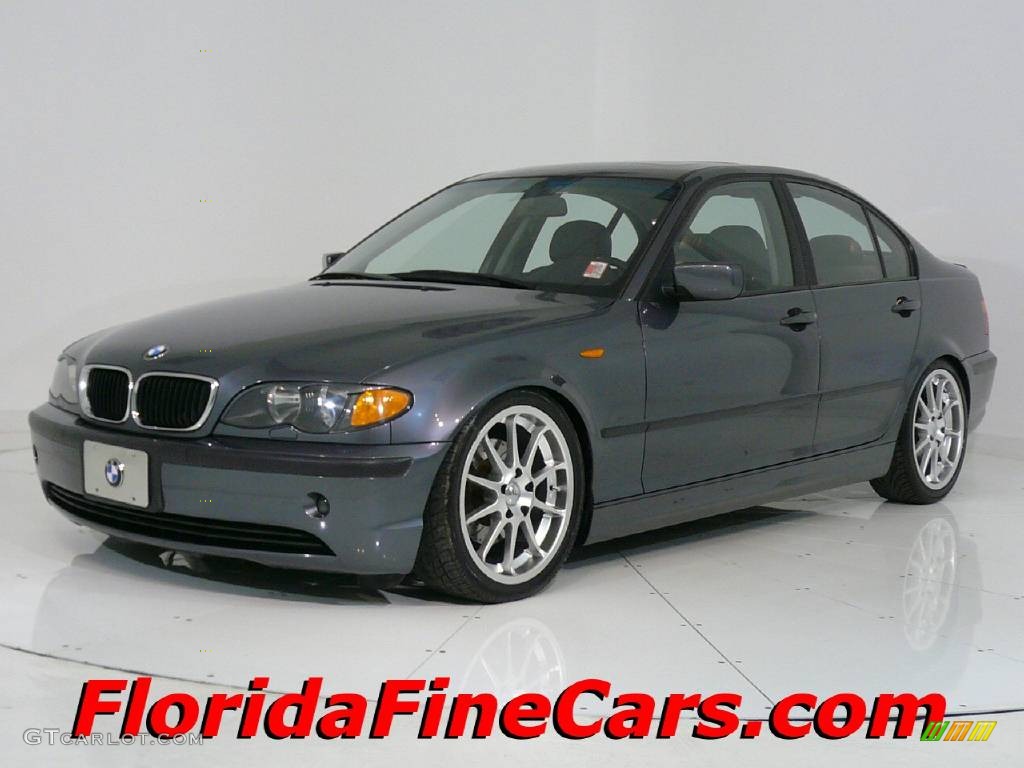 2002 3 Series 325i Sedan - Steel Grey Metallic / Black photo #1