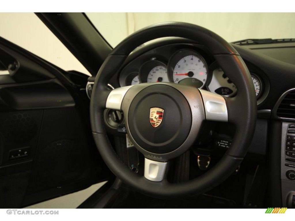 2008 Porsche 911 Carrera S Coupe Black Steering Wheel Photo #63272221