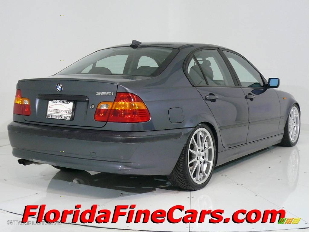 2002 3 Series 325i Sedan - Steel Grey Metallic / Black photo #2