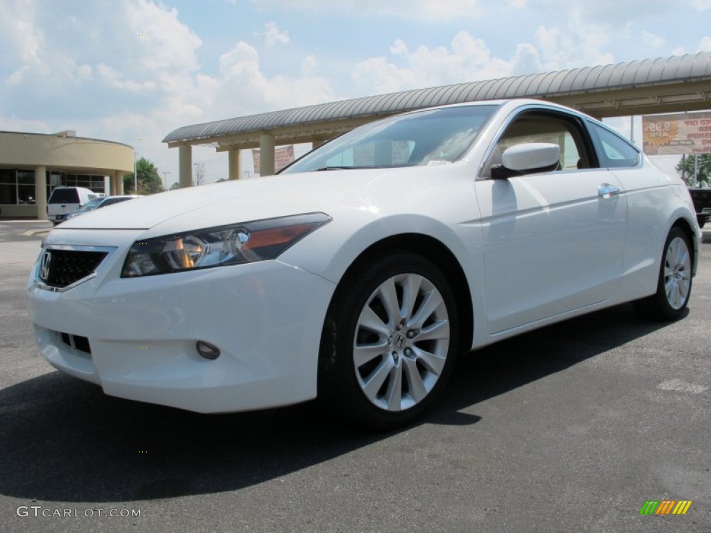 2008 Accord EX-L V6 Coupe - Taffeta White / Ivory photo #1