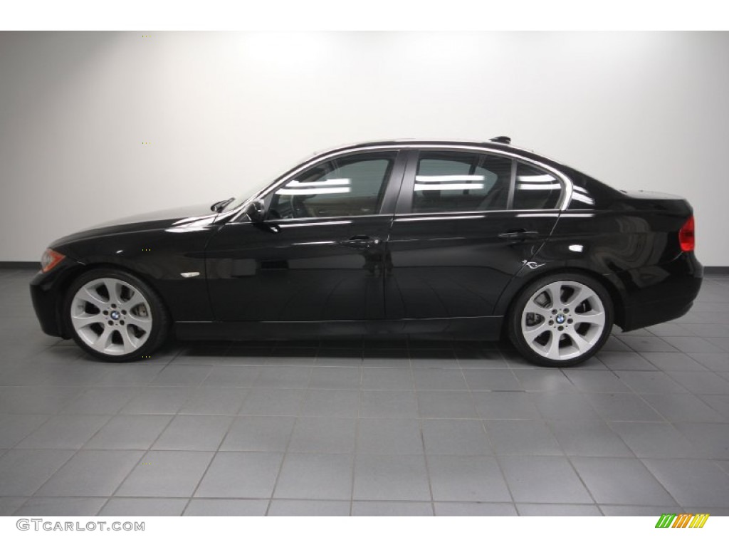 2008 3 Series 335i Sedan - Jet Black / Beige photo #2