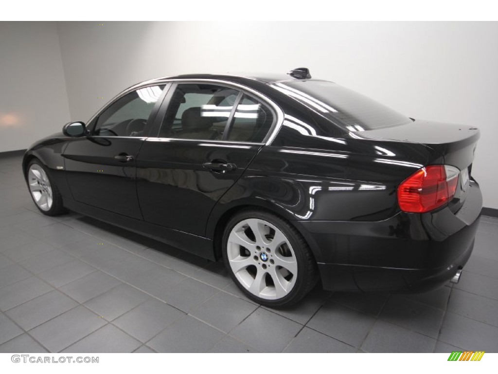 2008 3 Series 335i Sedan - Jet Black / Beige photo #5