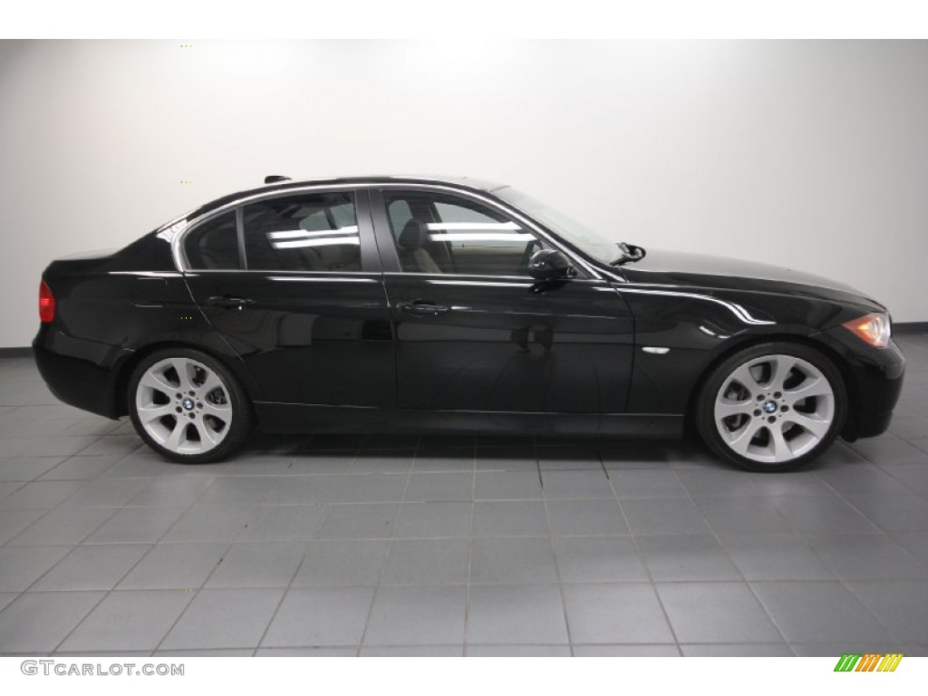 2008 3 Series 335i Sedan - Jet Black / Beige photo #7