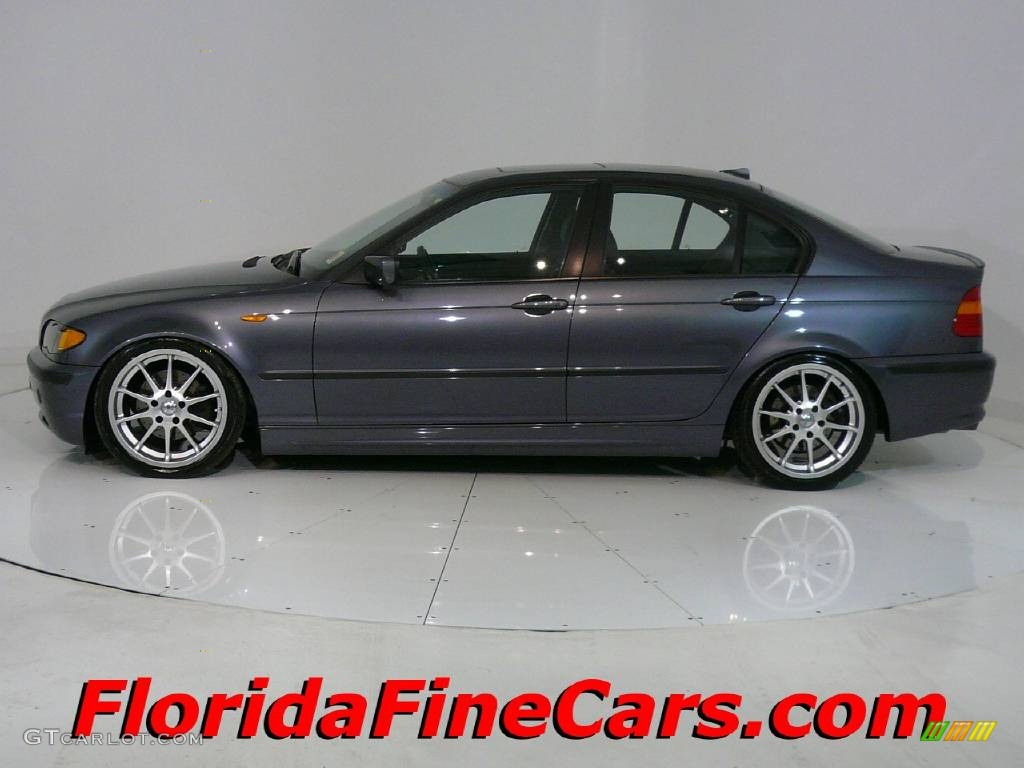 2002 3 Series 325i Sedan - Steel Grey Metallic / Black photo #3