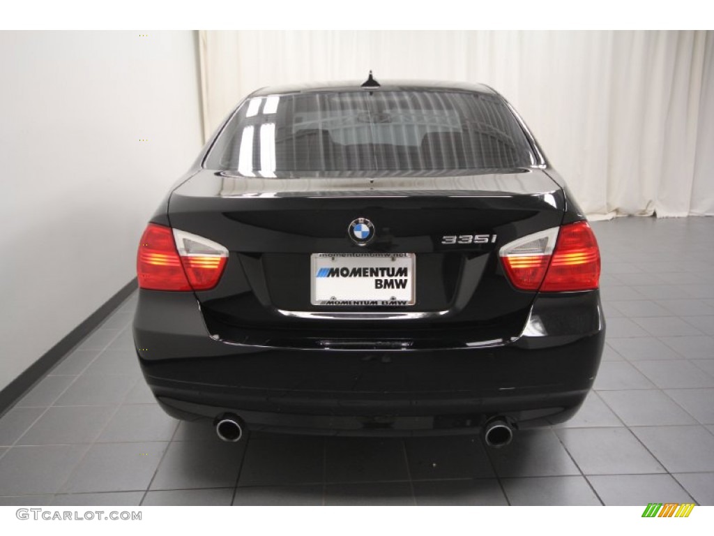 2008 3 Series 335i Sedan - Jet Black / Beige photo #13