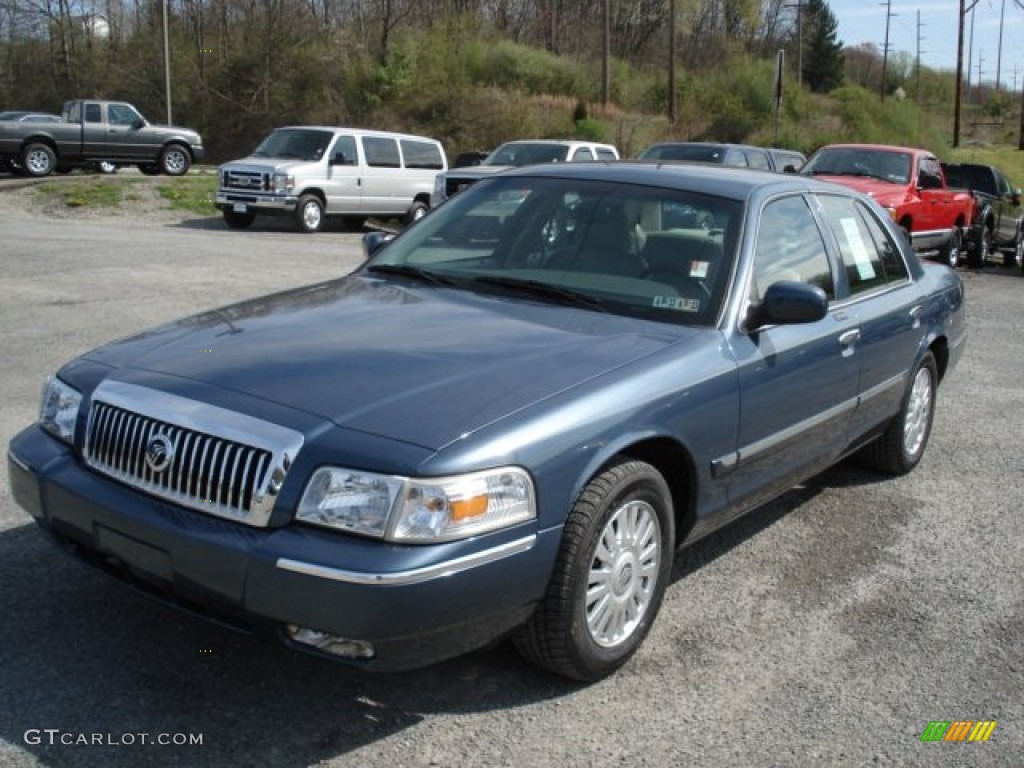 2007 Grand Marquis LS - Norsea Blue Metallic / Medium Light Stone photo #2