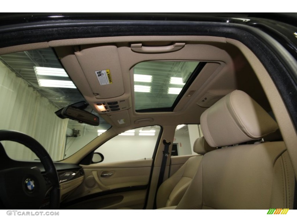 2008 3 Series 335i Sedan - Jet Black / Beige photo #29