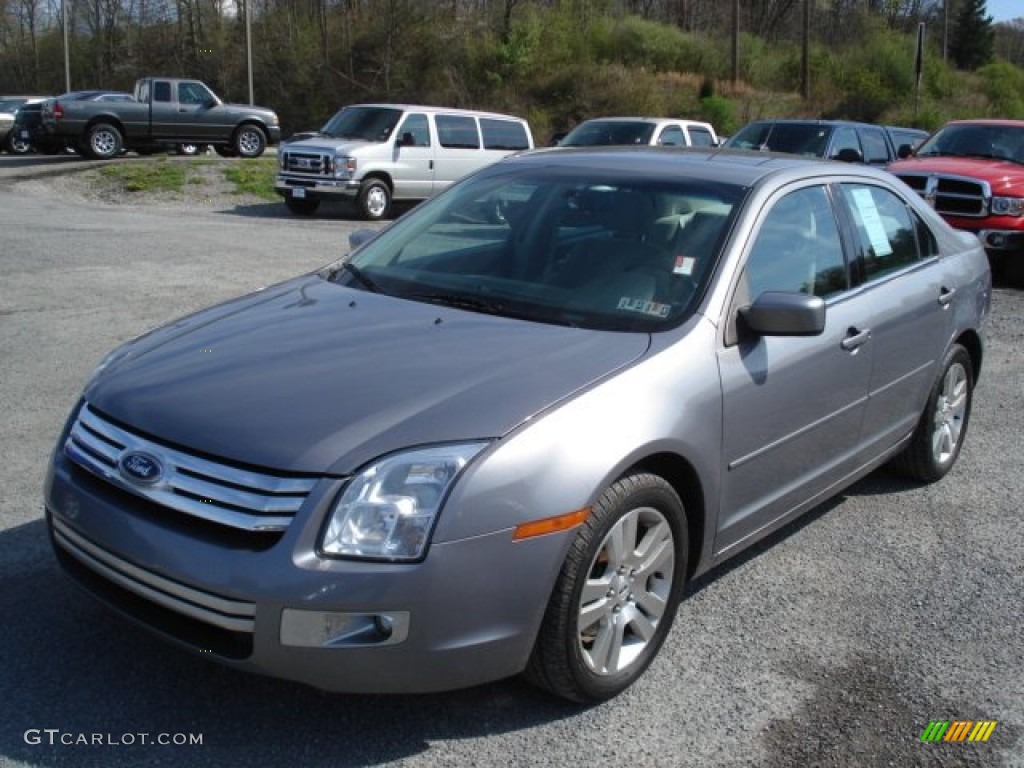2007 Fusion SEL V6 - Tungsten Grey Metallic / Light Stone photo #2