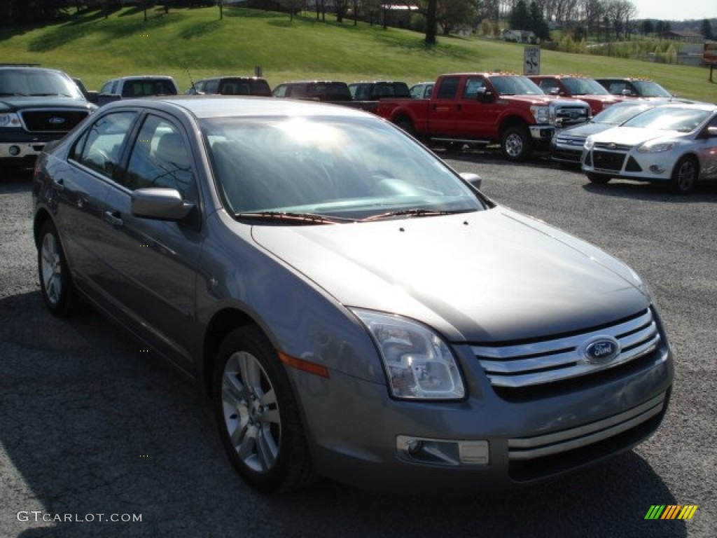 2007 Fusion SEL V6 - Tungsten Grey Metallic / Light Stone photo #4