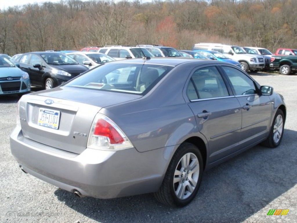 2007 Fusion SEL V6 - Tungsten Grey Metallic / Light Stone photo #6
