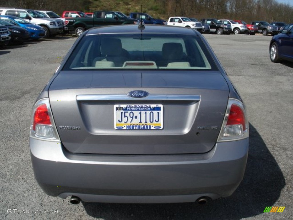 2007 Fusion SEL V6 - Tungsten Grey Metallic / Light Stone photo #7