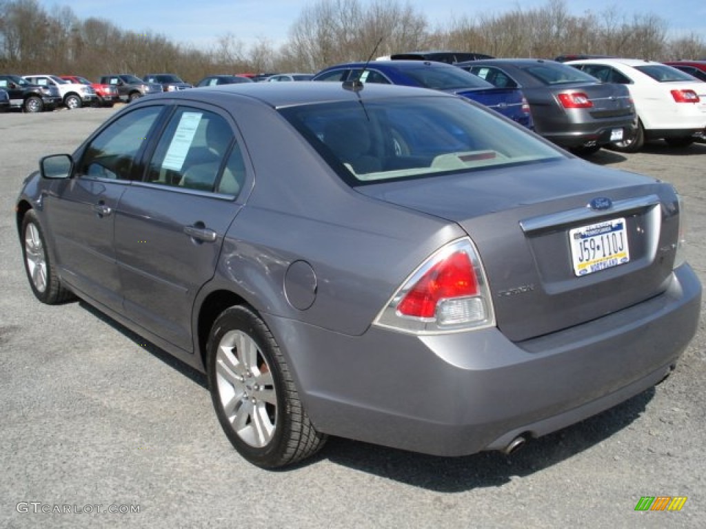 2007 Fusion SEL V6 - Tungsten Grey Metallic / Light Stone photo #8