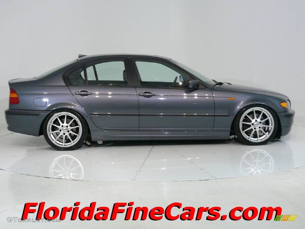 2002 3 Series 325i Sedan - Steel Grey Metallic / Black photo #4