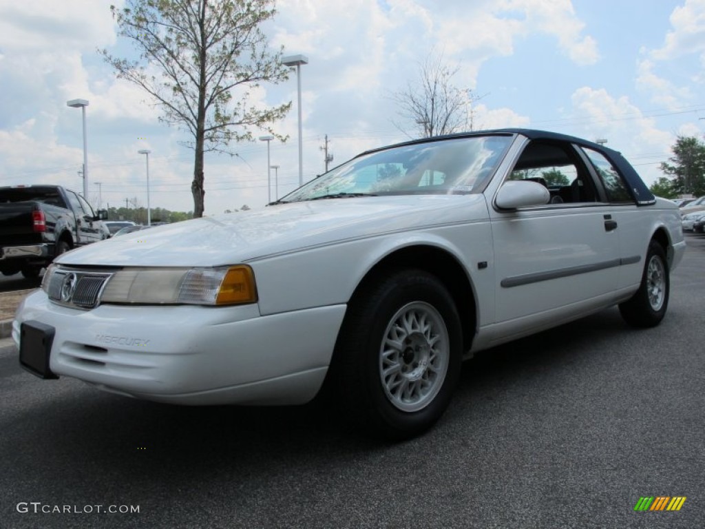 1995 Cougar XR7 V8 - Vibrant White / Navy Blue photo #1