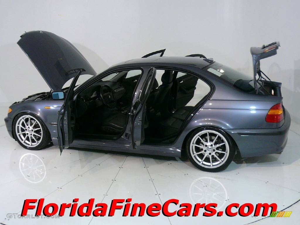 2002 3 Series 325i Sedan - Steel Grey Metallic / Black photo #6