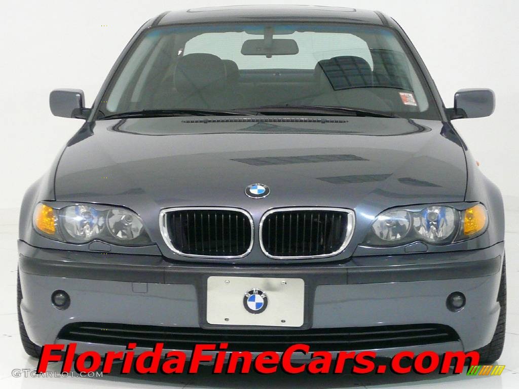 2002 3 Series 325i Sedan - Steel Grey Metallic / Black photo #7