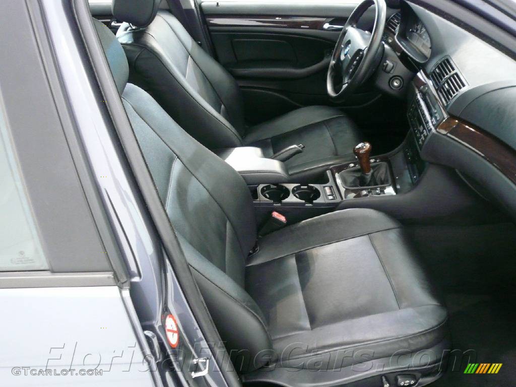 2002 3 Series 325i Sedan - Steel Grey Metallic / Black photo #13