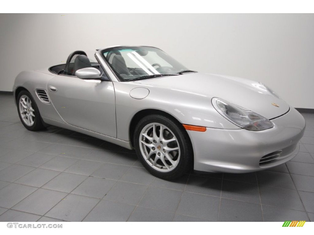 Arctic Silver Metallic 2003 Porsche Boxster Standard Boxster Model Exterior Photo #63278546