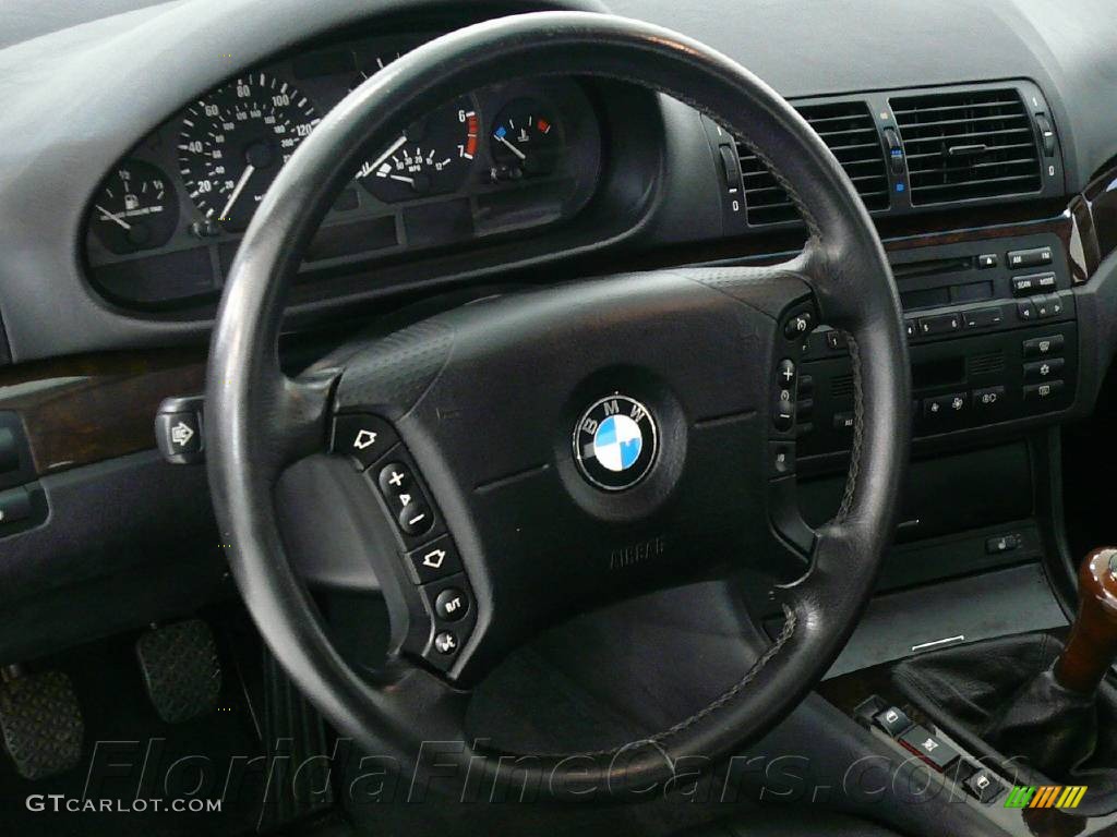 2002 3 Series 325i Sedan - Steel Grey Metallic / Black photo #16