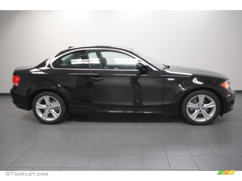 2012 1 Series 128i Coupe - Black Sapphire Metallic / Black photo #2