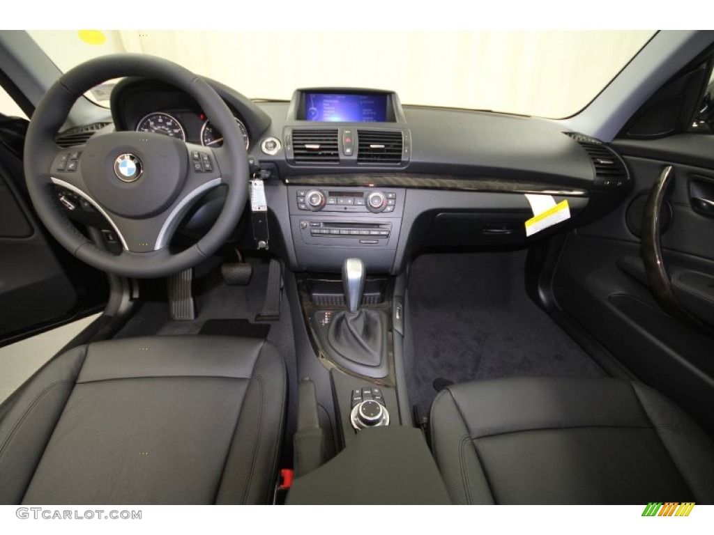 2012 1 Series 128i Coupe - Black Sapphire Metallic / Black photo #4