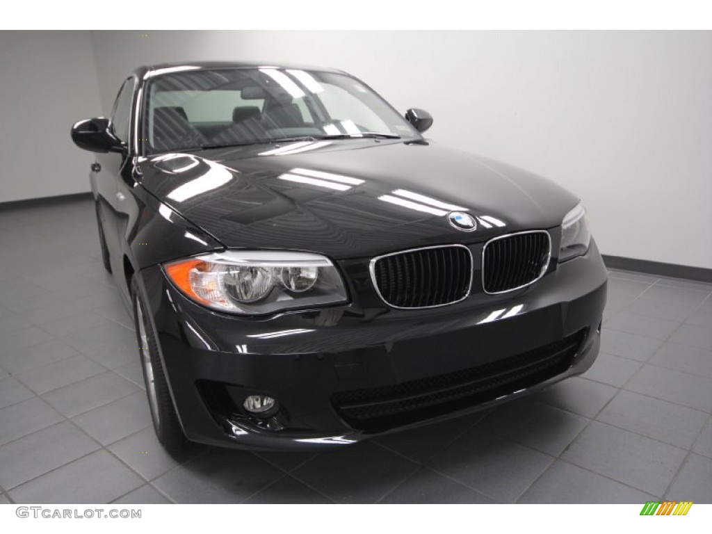 2012 1 Series 128i Coupe - Black Sapphire Metallic / Black photo #5