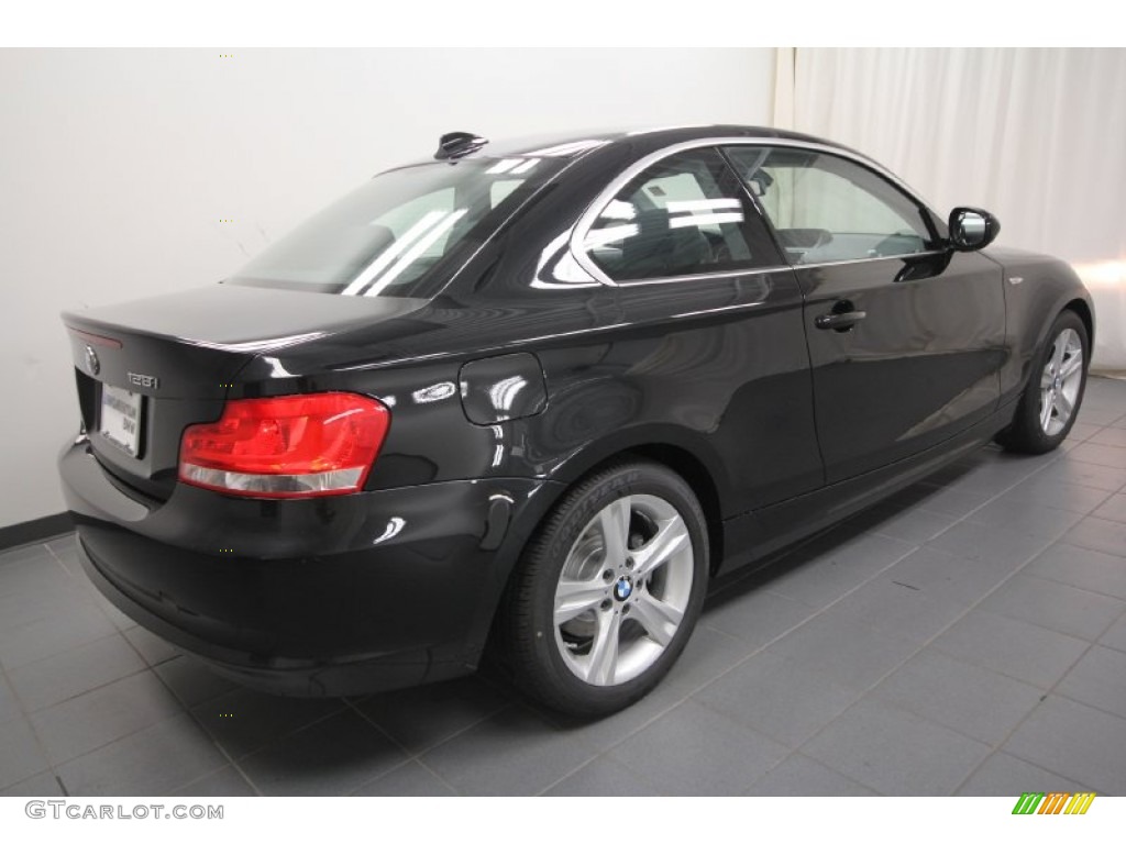 2012 1 Series 128i Coupe - Black Sapphire Metallic / Black photo #8