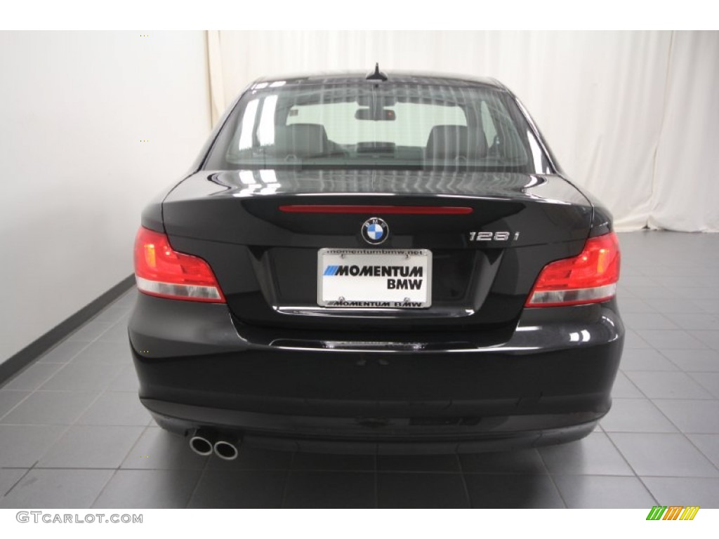 2012 1 Series 128i Coupe - Black Sapphire Metallic / Black photo #9
