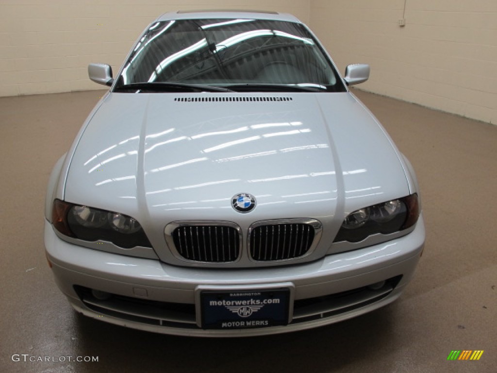 2001 3 Series 325i Coupe - Titanium Silver Metallic / Grey photo #2
