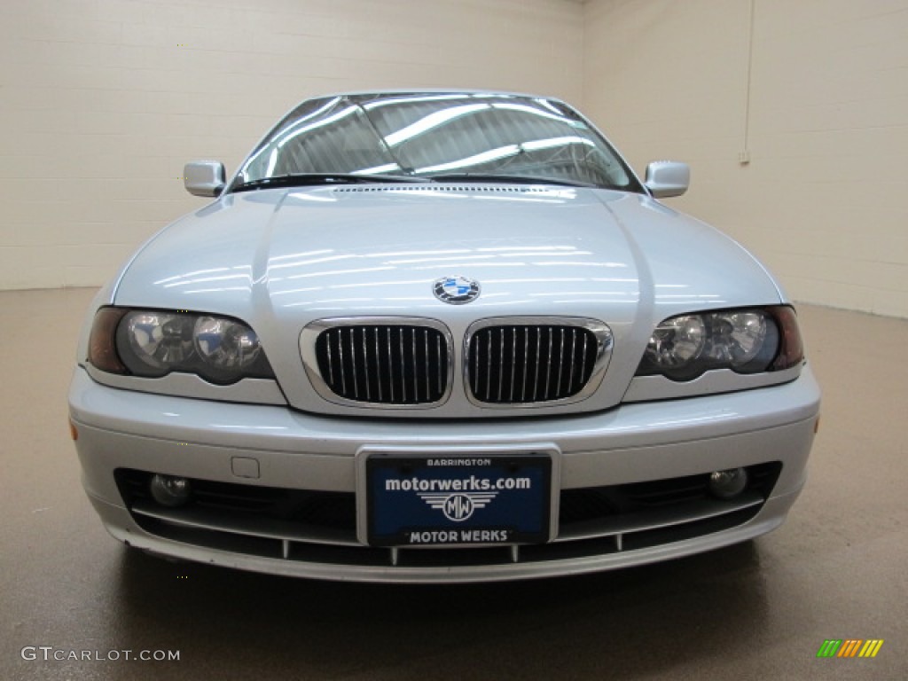 2001 3 Series 325i Coupe - Titanium Silver Metallic / Grey photo #3