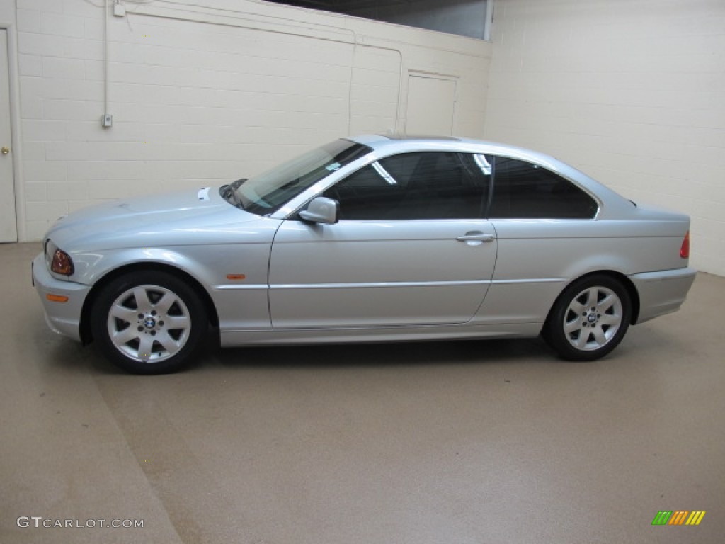 2001 3 Series 325i Coupe - Titanium Silver Metallic / Grey photo #5