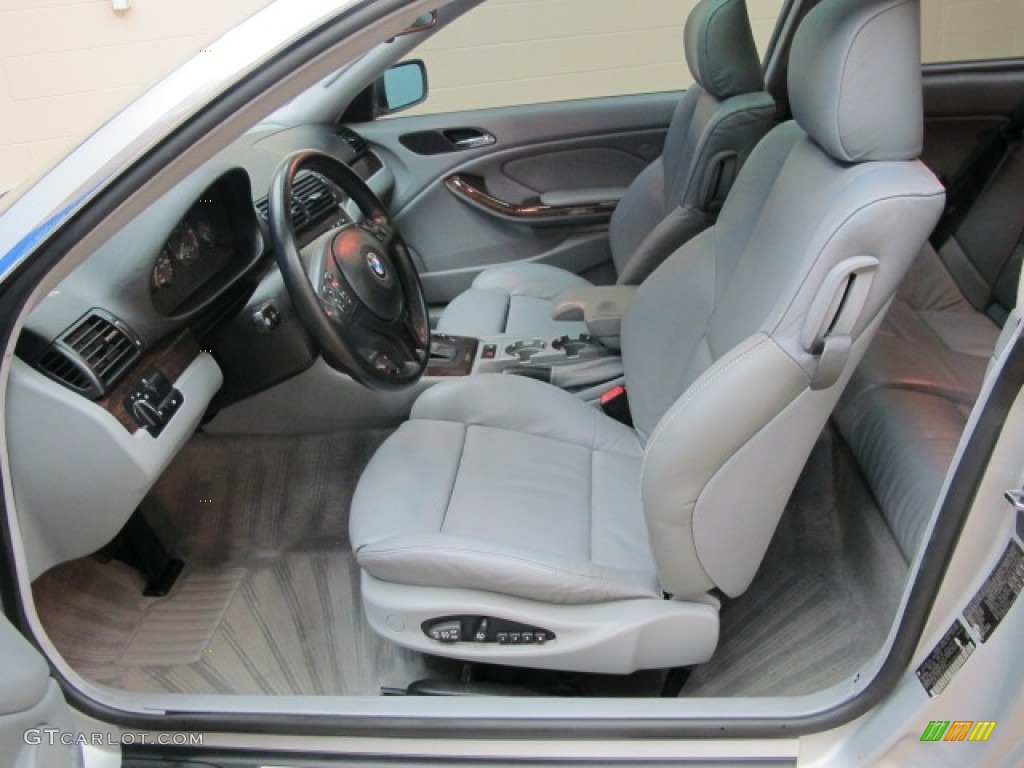 2001 3 Series 325i Coupe - Titanium Silver Metallic / Grey photo #17