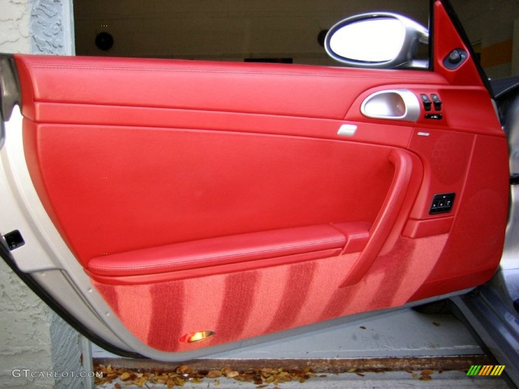 2008 Porsche 911 Turbo Cabriolet Carrera Red Door Panel Photo #63282963