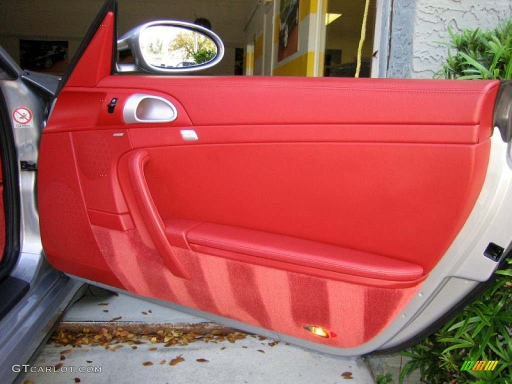 2008 Porsche 911 Turbo Cabriolet Carrera Red Door Panel Photo #63283003