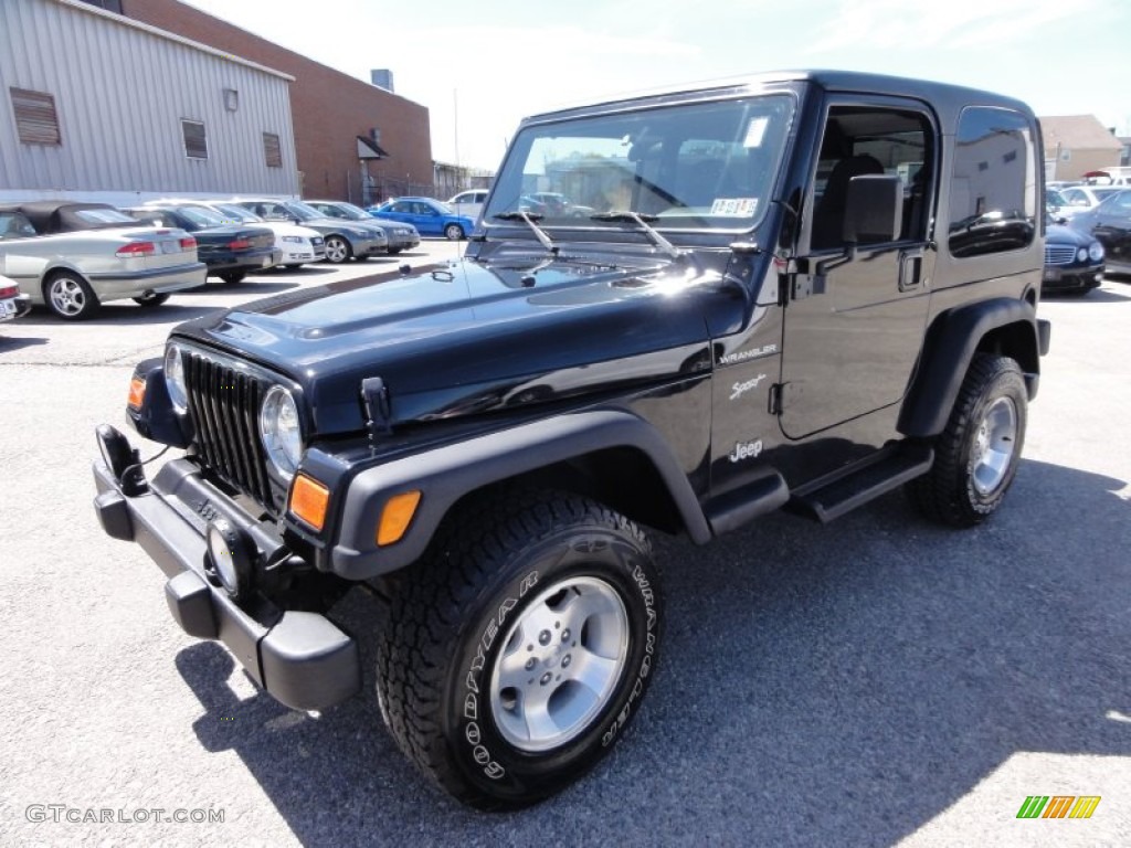 2002 Wrangler Sport 4x4 - Black / Agate Black photo #2