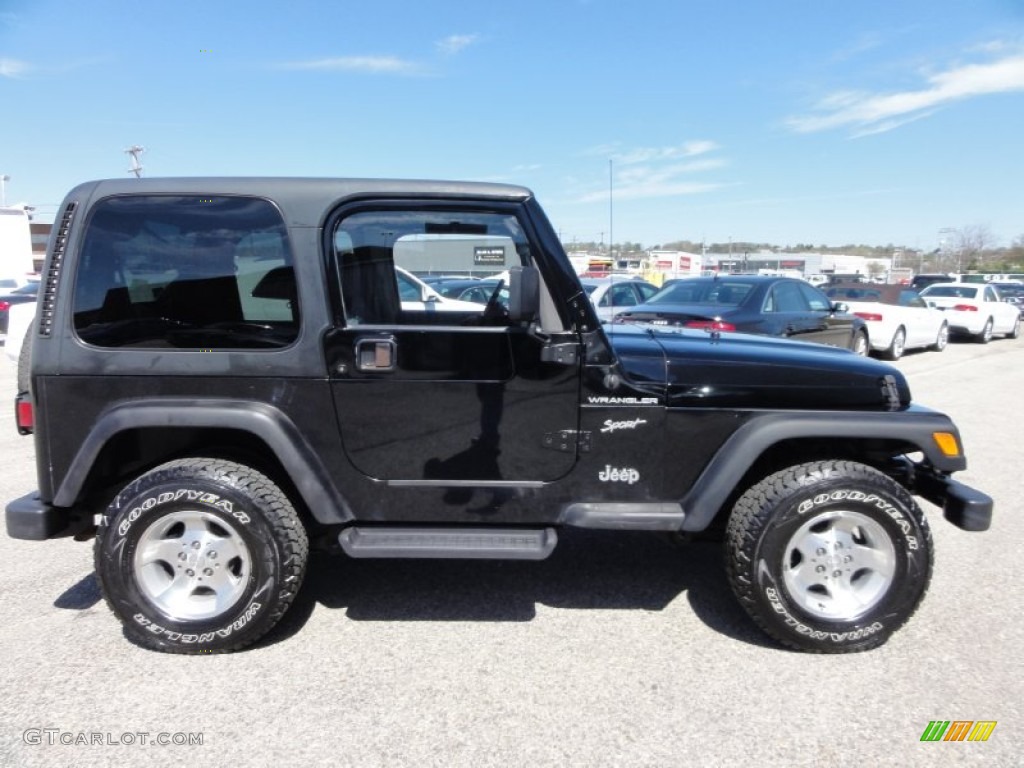 2002 Wrangler Sport 4x4 - Black / Agate Black photo #8