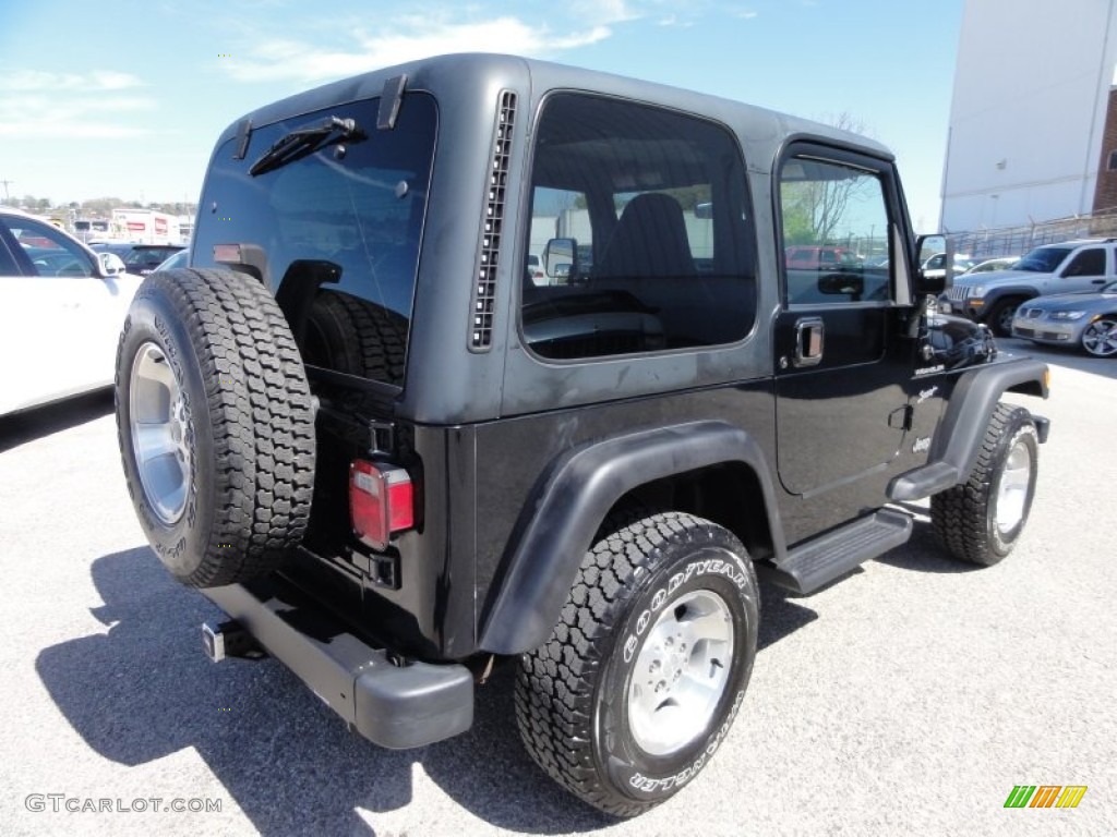 2002 Wrangler Sport 4x4 - Black / Agate Black photo #9