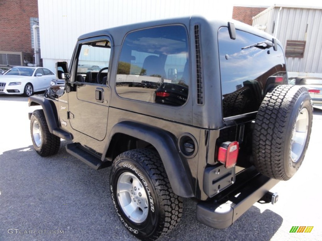 2002 Wrangler Sport 4x4 - Black / Agate Black photo #11
