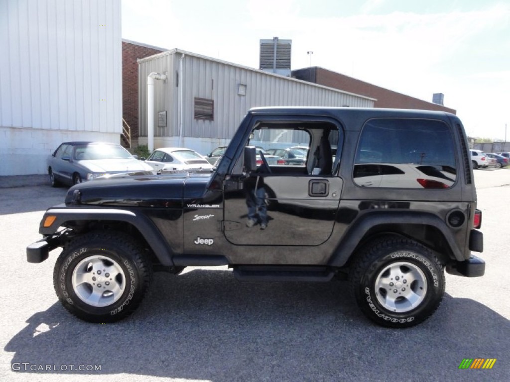 2002 Wrangler Sport 4x4 - Black / Agate Black photo #12