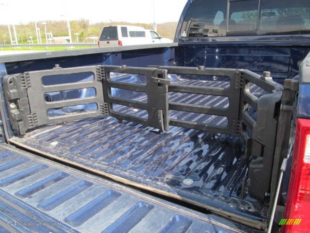 2008 F250 Super Duty Lariat Crew Cab 4x4 - Dark Blue Pearl Metallic / Medium Stone photo #11