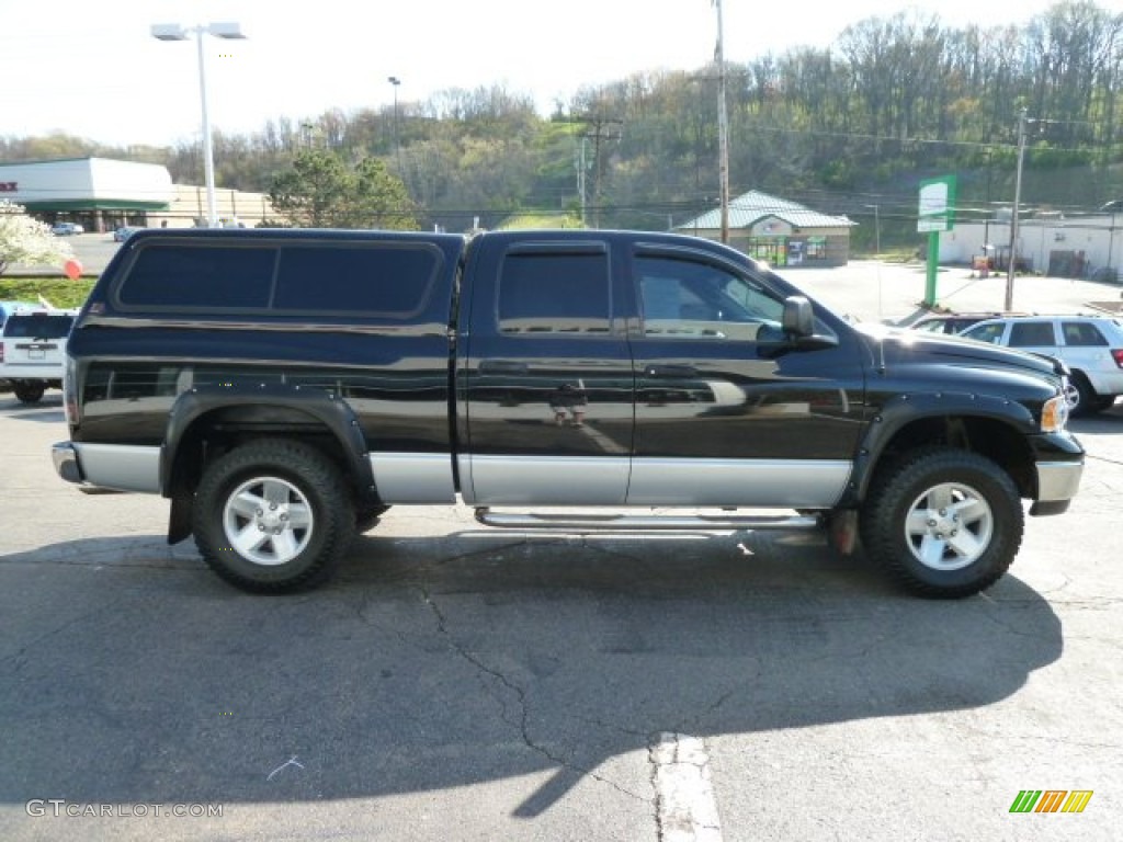 2002 Ram 1500 SLT Quad Cab 4x4 - Black / Dark Slate Gray photo #6