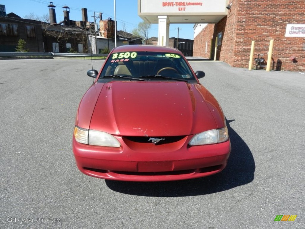 1998 Mustang GT Coupe - Laser Red / Saddle photo #5