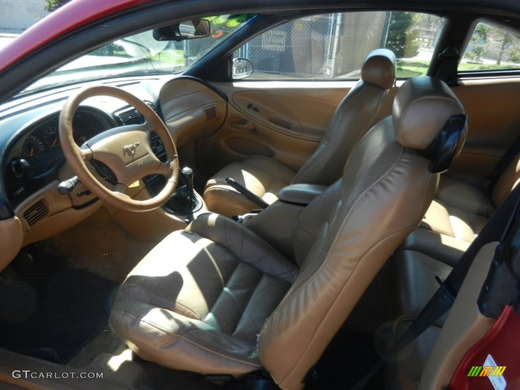 1998 Mustang GT Coupe - Laser Red / Saddle photo #7