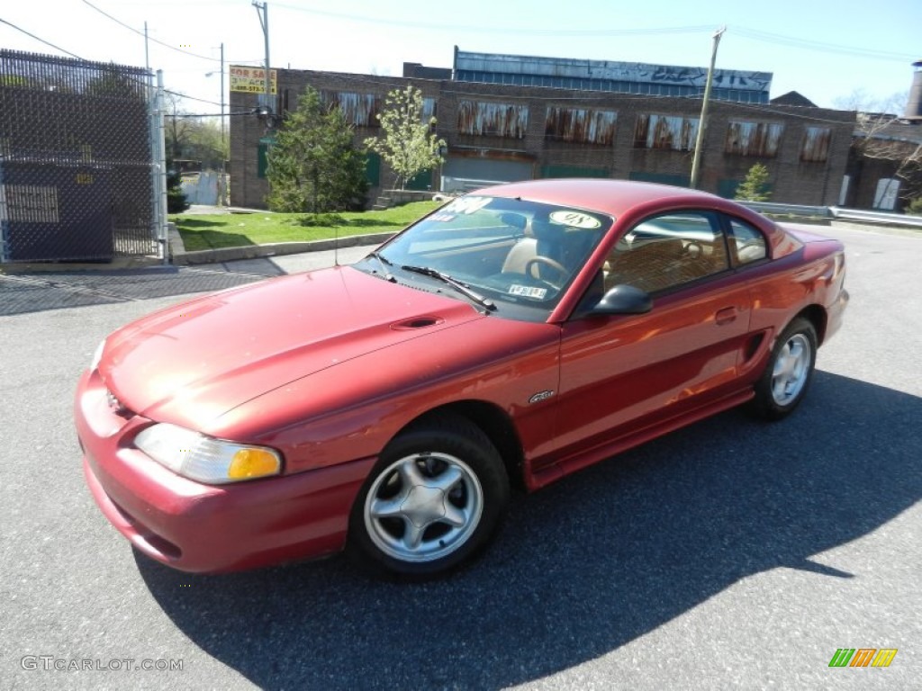 1998 Mustang GT Coupe - Laser Red / Saddle photo #15