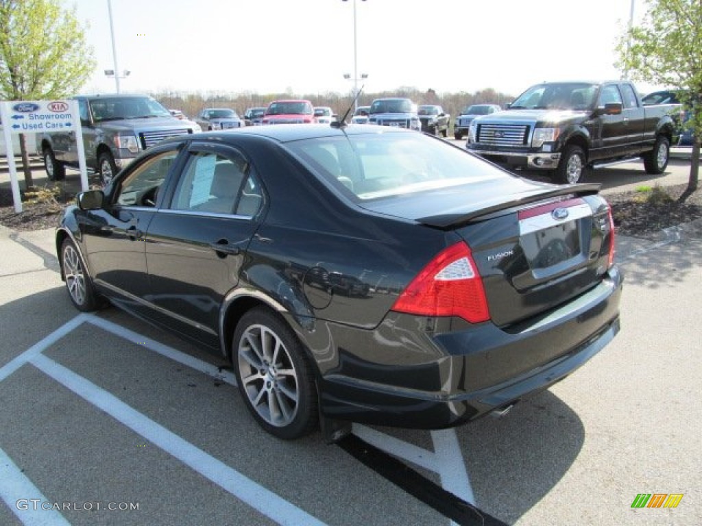 2010 Fusion SEL V6 AWD - Atlantis Green Metallic / Camel photo #8